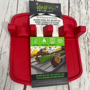 Ideal Kitchen Silicone‎ Utensil Rest Drip Pad Spoon Rest new